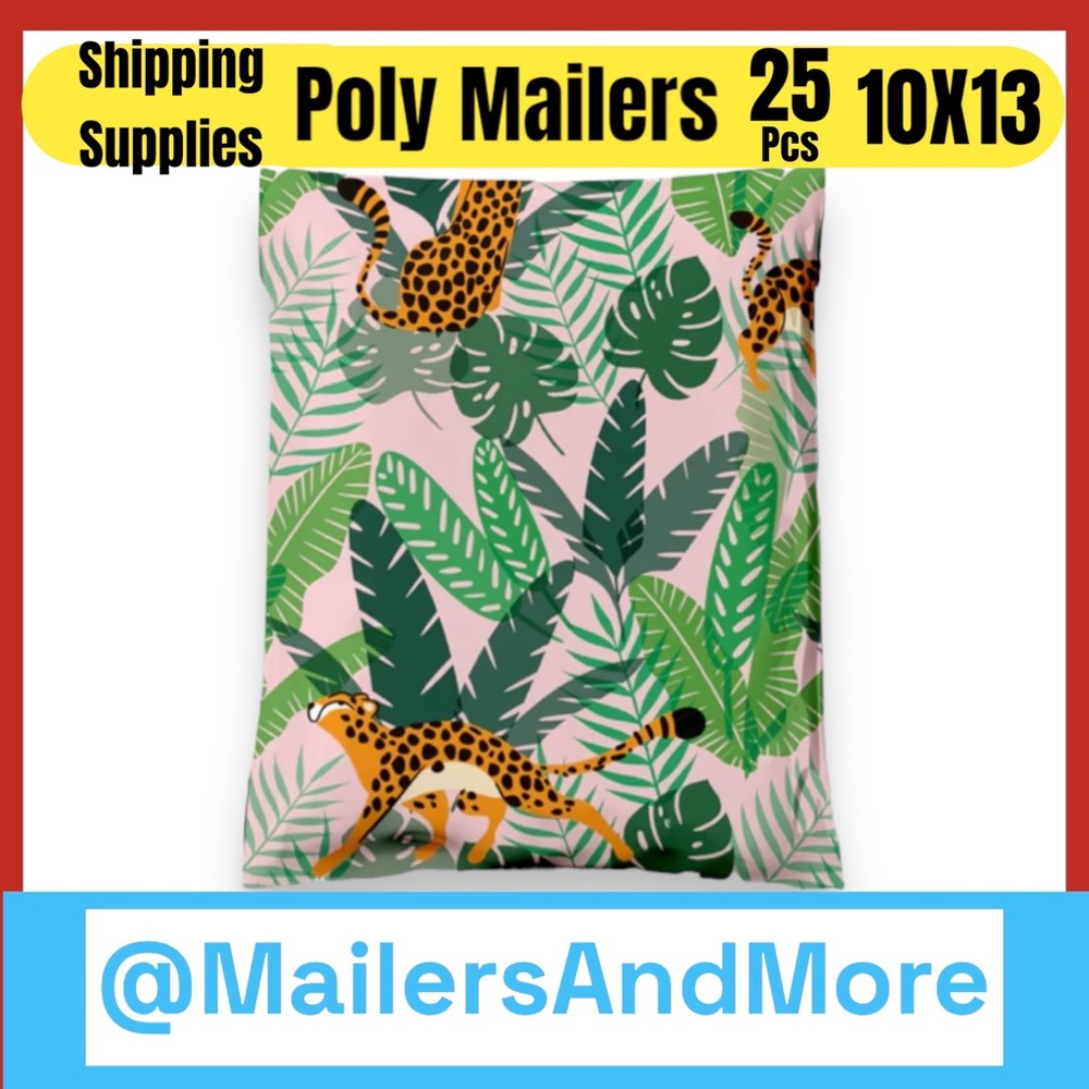 25 10X13 Poly Mailers, Cheetahs, Shipping Envelopes PRICE IS FIRM - Picture 5 of 9